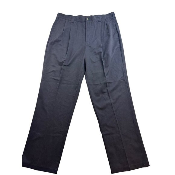 Tommy Hilfiger Traveller Khaki Pants 38 x32 NEW Navy Blue Cotton Pleated Front